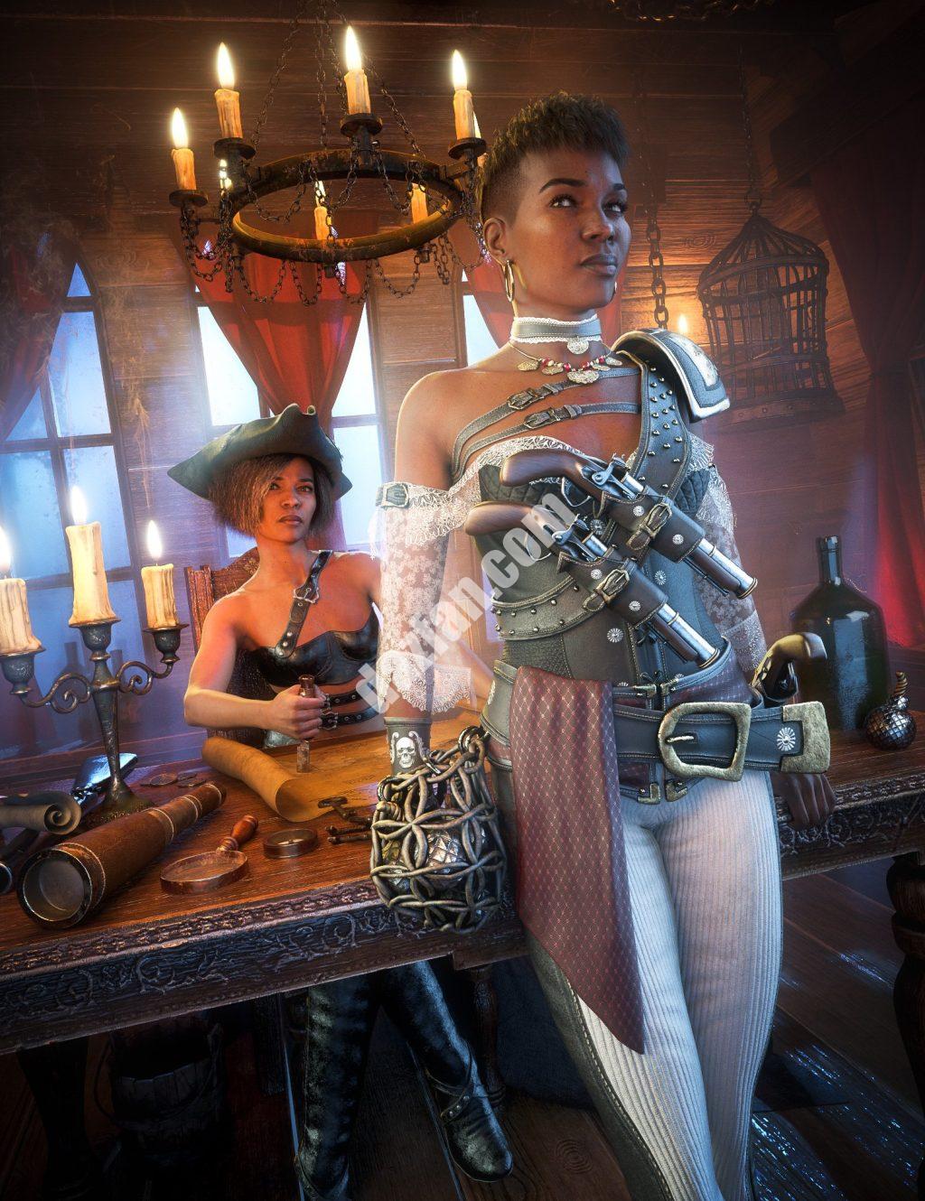 [daz合集] Jinx Jones 8.1海洋捆绑船长-DAZ爱好者