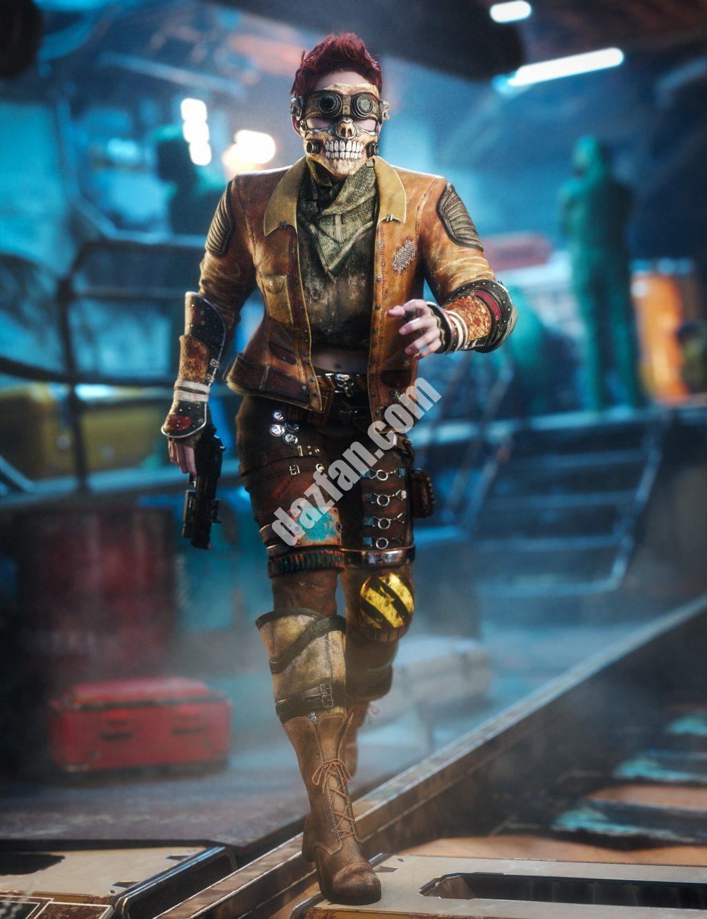 [daz服装] 创世纪9 XI荒原战士装备-DAZ爱好者