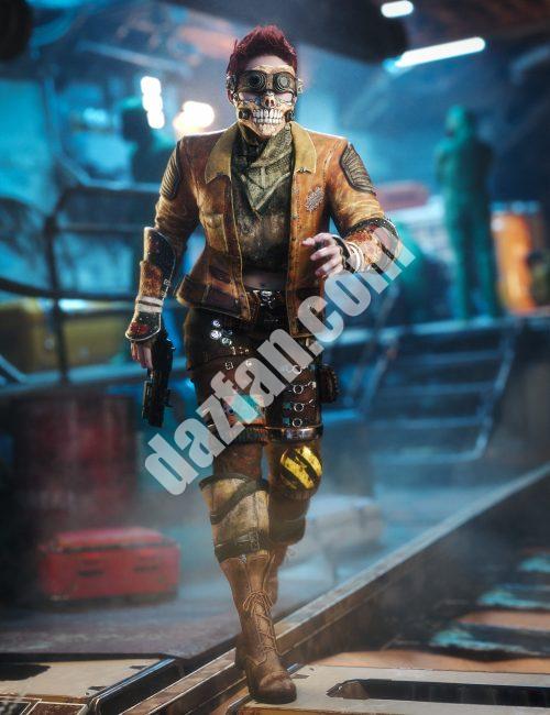 [daz服装] 创世纪9 XI荒原战士装备-DAZ爱好者