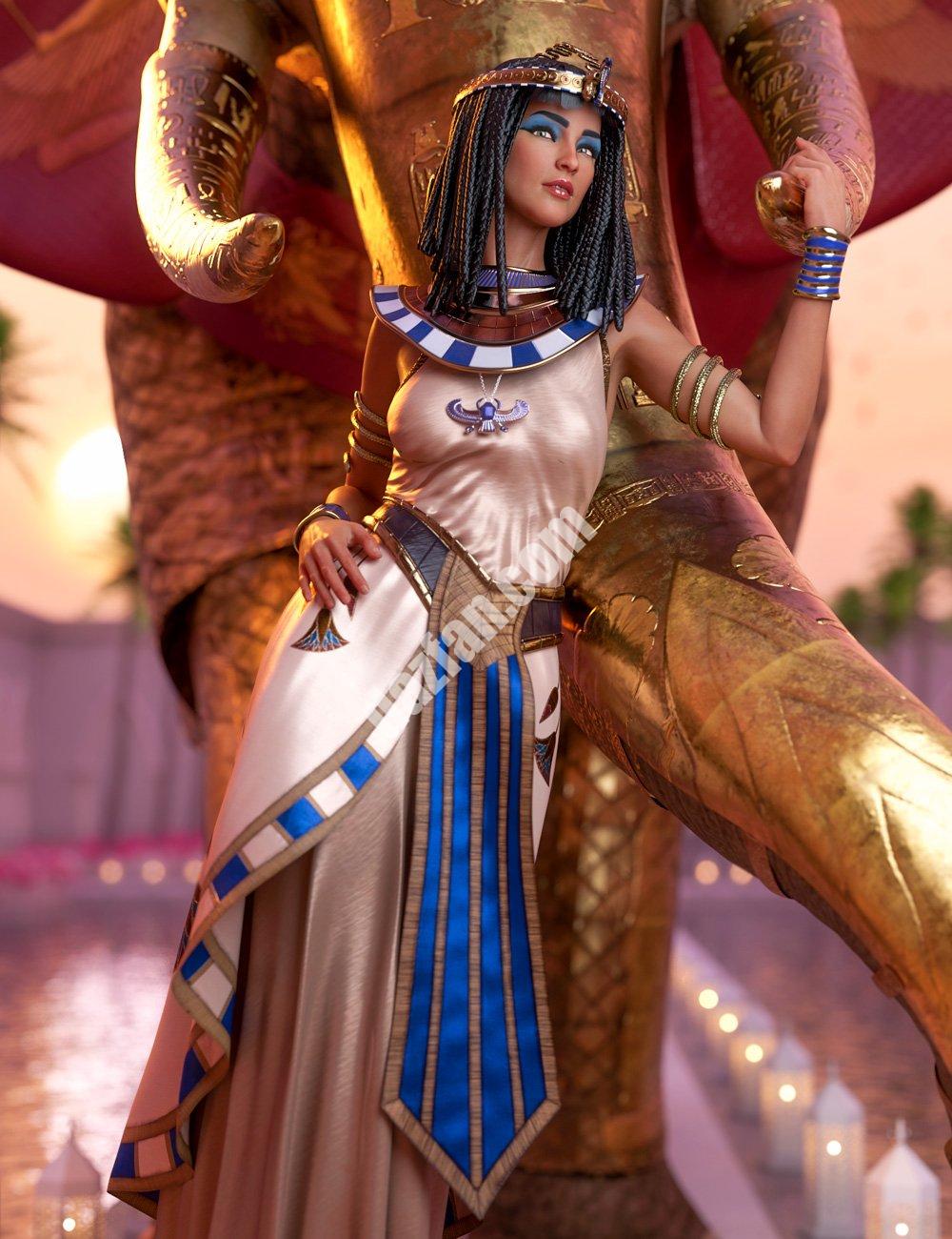[daz服装] dForce埃及女王创世纪8女性服装-DAZ爱好者