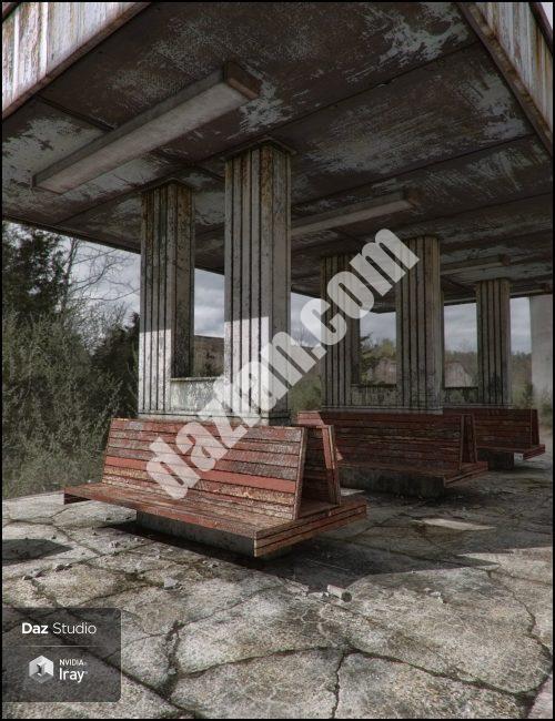 [daz场景] POI-公交车站1-DAZ爱好者