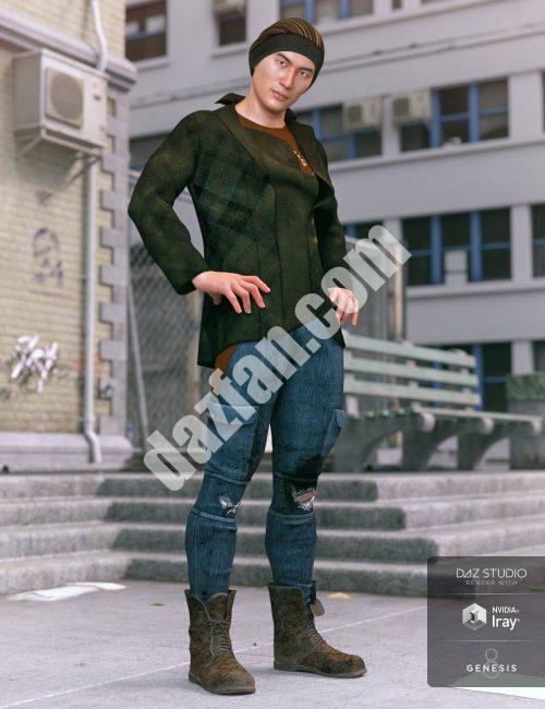 [daz服装] dForce创世纪8号男性射击装备-DAZ爱好者