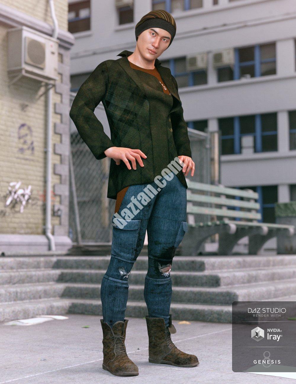 [daz服装] dForce创世纪8号男性射击装备-DAZ爱好者