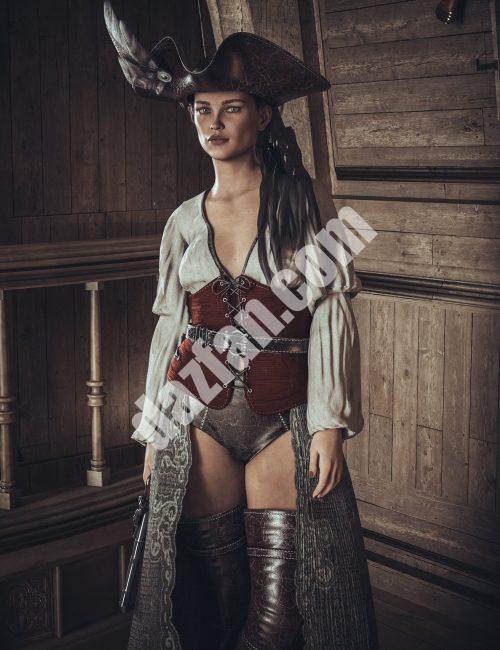 [daz服装] dForce CB Avast海洋服装套装适用于Genesis 8和Genesis 8.1女性-DAZ爱好者