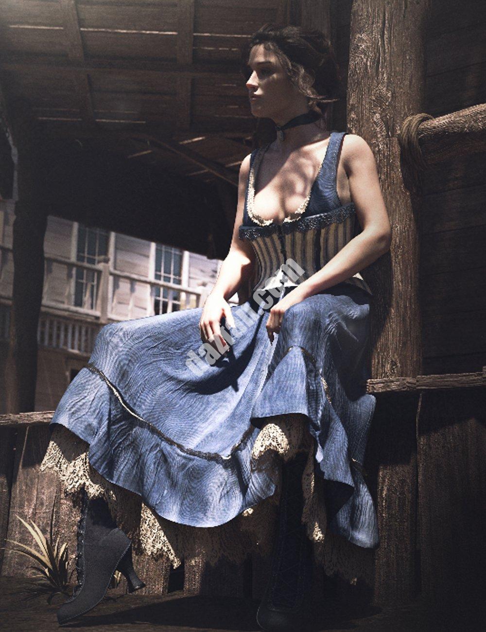 [daz服装] dForce CB Clementine Genesis 8和8.1雌性套装-DAZ爱好者