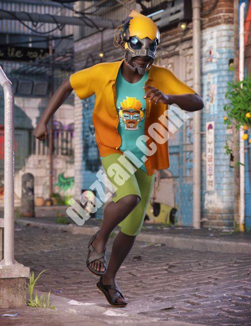 [daz服装] 创世纪8和8.1雄性捆绑包的dForce Dash装备-DAZ爱好者