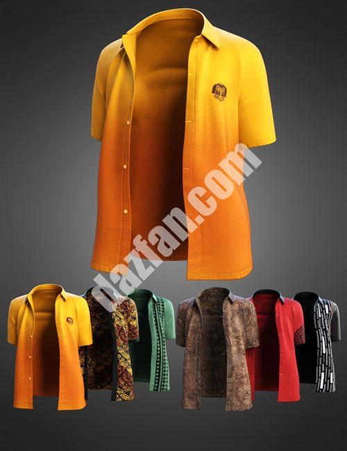 [daz服装] Dash Outfit dForce宽松衬衫适用于Genesis 8和8.1男性-DAZ爱好者