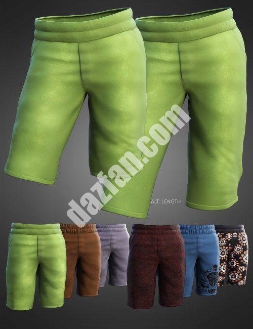 [daz服装] Dash Outfit dForce短裤适用于Genesis 8和8.1男性-DAZ爱好者