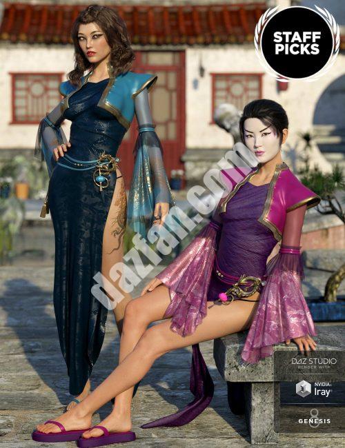 [daz服装] dForce龙女套装纹理-DAZ爱好者