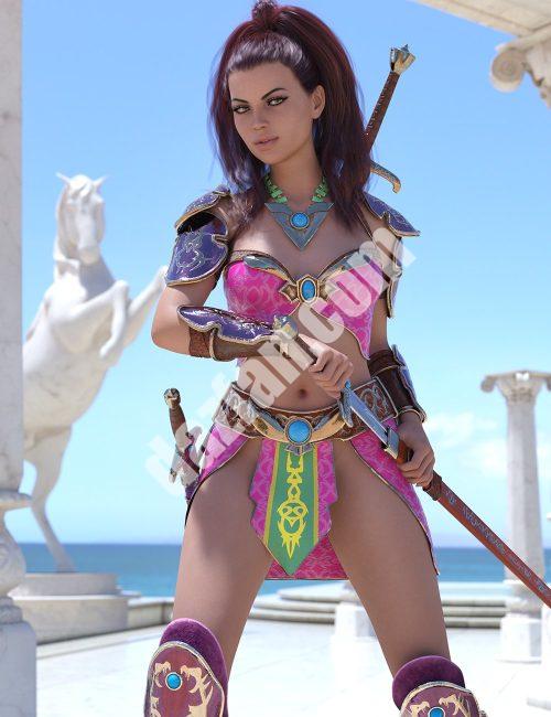 [daz服装] dForce EF魅力卫士Genesis 8和8.1女性套装-DAZ爱好者