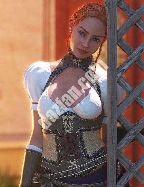 [daz服装] dForce Eveline中世纪酒馆女仆创世纪9、8.1和8女性服装-DAZ爱好者