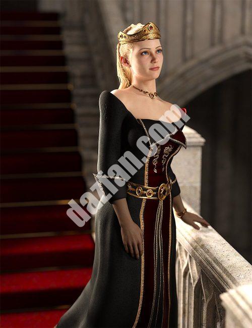 [daz服装] dForce奇幻女王创世纪8、8.1和9女性套装-DAZ爱好者