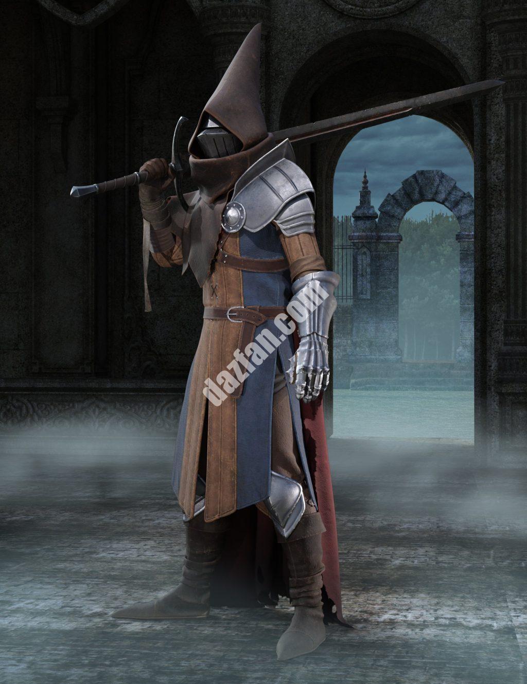 [daz服装] dForce Forlorn剑士创世纪8和8.1雄性装备-DAZ爱好者