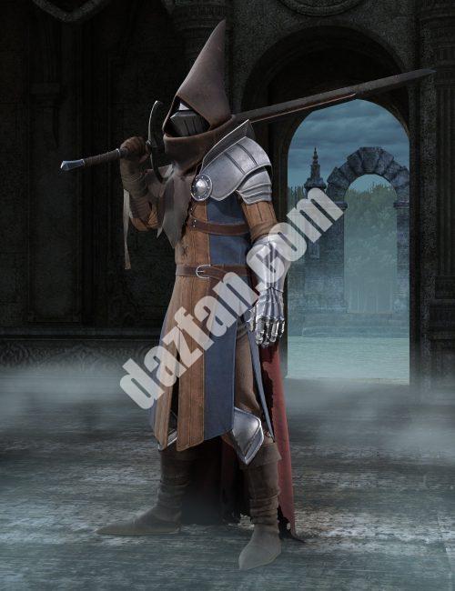 [daz服装] dForce Forlorn剑士创世纪8和8.1雄性装备-DAZ爱好者