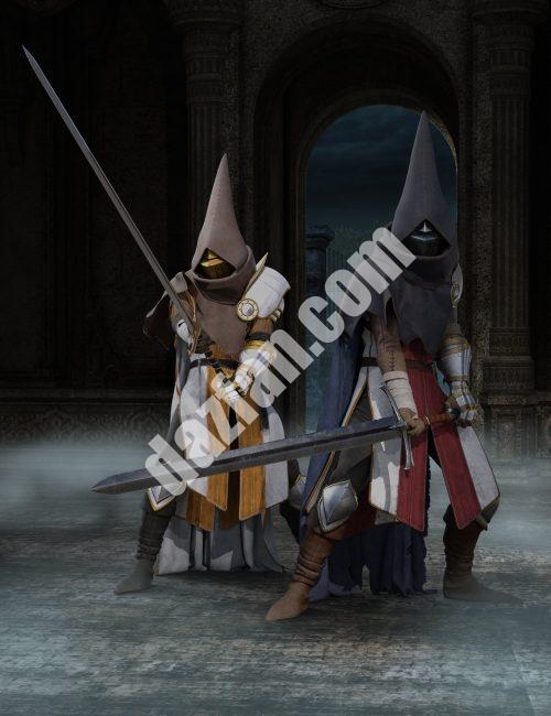 [daz道具] dForce Forlorn剑士装备纹理包-DAZ爱好者