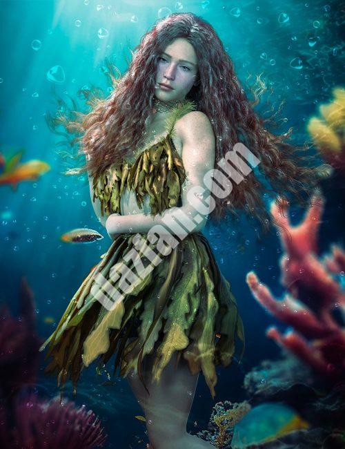 [daz服装] dForce From The Ocean Outfit纹理附加模块-DAZ爱好者