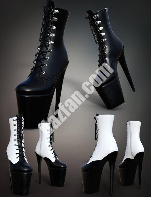 [daz服装] 适用于Genesis 8和8.1女性的哥特风格V6靴子-DAZ爱好者