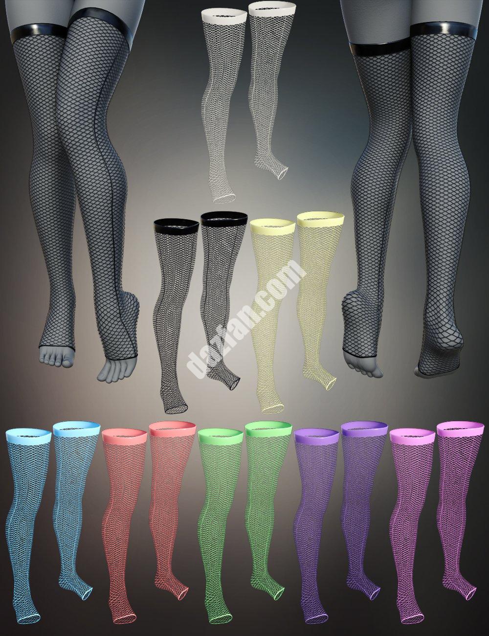 [daz服装] Genesis 8和8.1女性哥特风格V6运动袜-DAZ爱好者