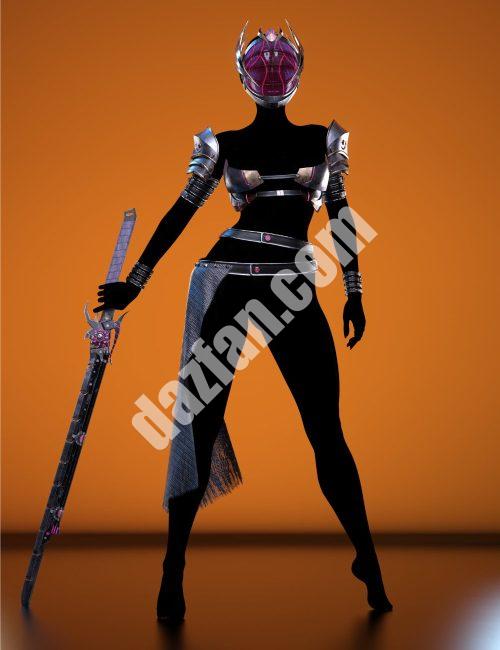 [daz服装] dForce HM Lightstalker Genesis 9附加配件-DAZ爱好者