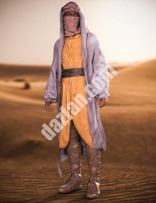 [daz服装] dForce迷失在创世纪9的沙漠装备中-DAZ爱好者