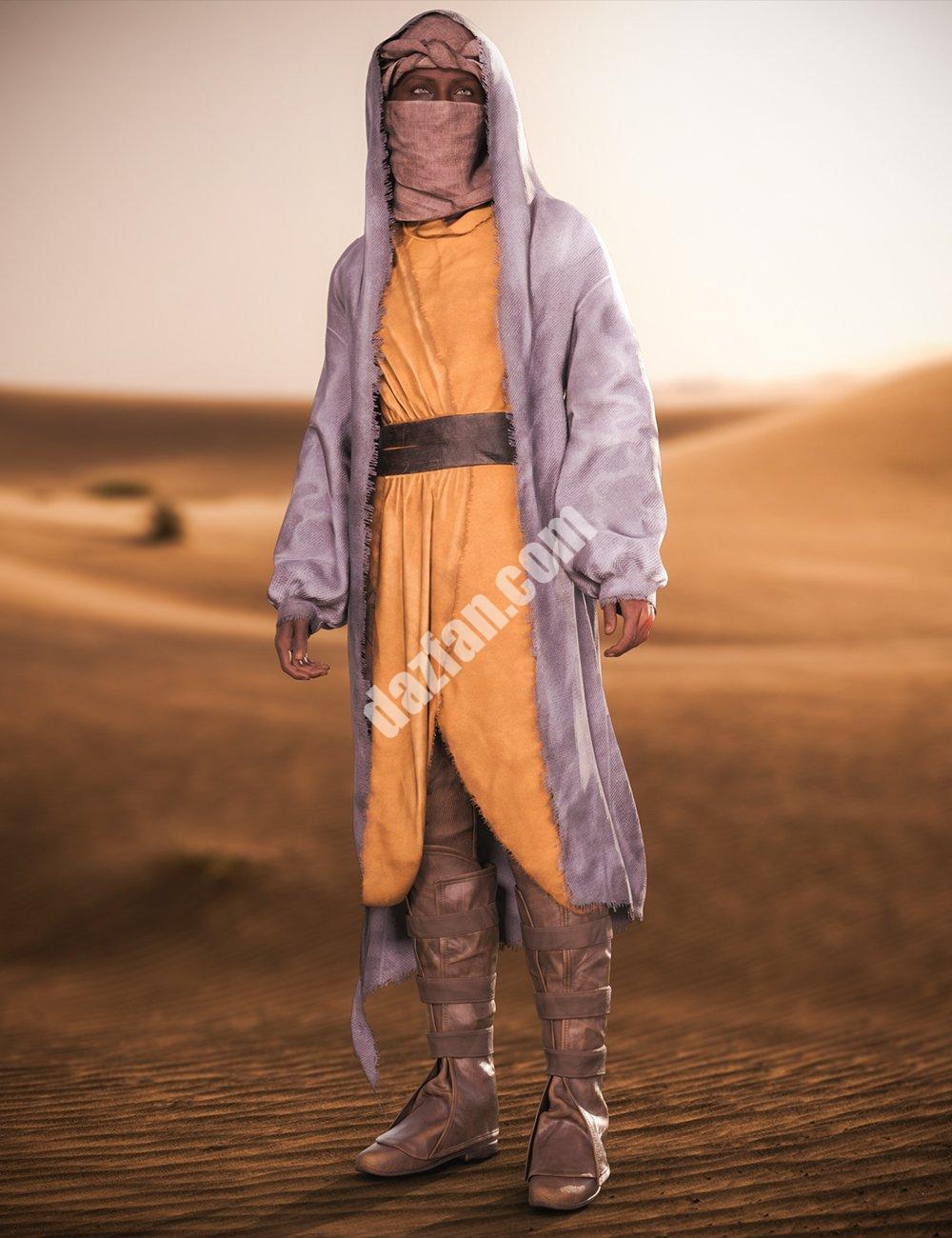 [daz服装] dForce迷失在创世纪9的沙漠装备中-DAZ爱好者