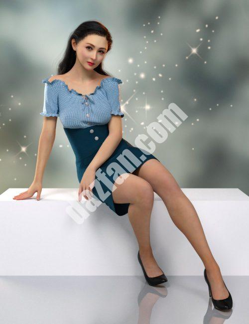 [daz服装] dForce MK 无肩带紧身连衣裙 for Genesis 8和8.1女性-DAZ爱好者