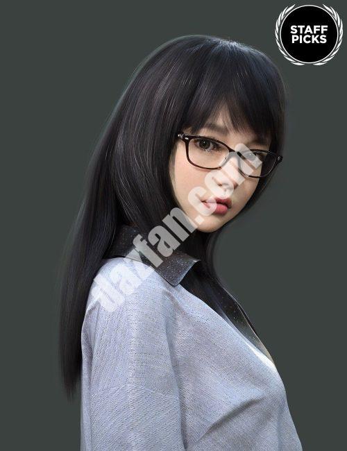 [daz发型] dForce Nirv Genesis 8和Genesis 8.1女性直发-DAZ爱好者