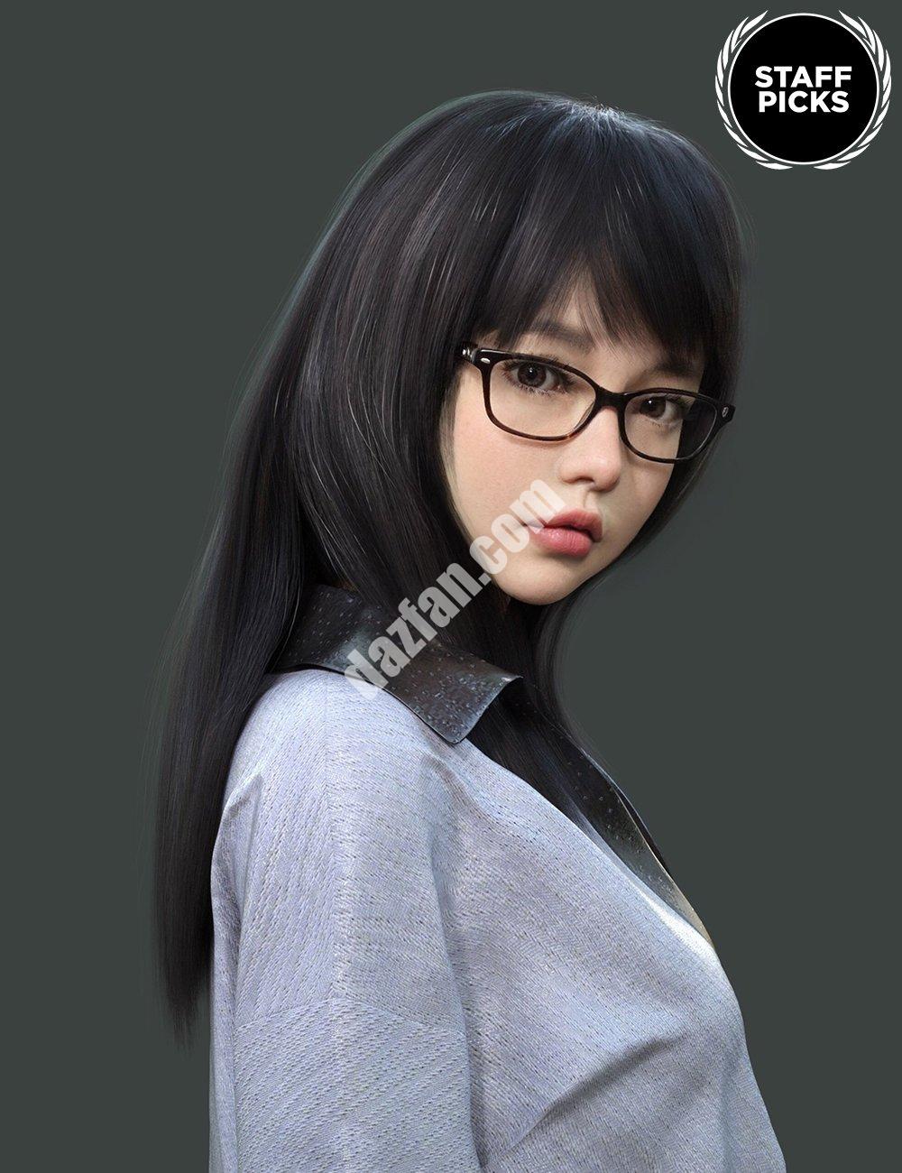 [daz发型] dForce Nirv Genesis 8和Genesis 8.1女性直发-DAZ爱好者