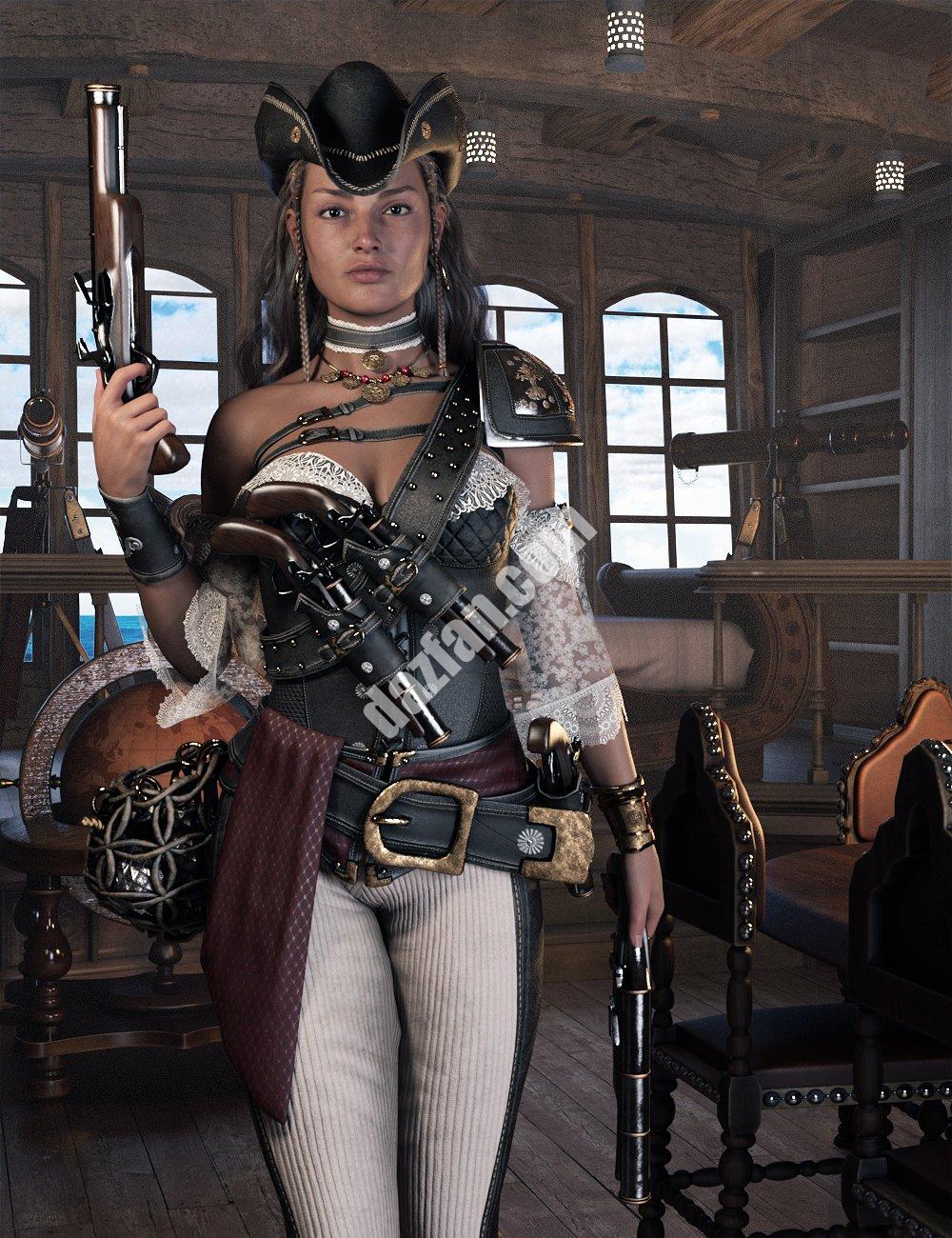 [daz服装] dForce Rachell HigH Genesis 8.1女性海洋装备-DAZ爱好者