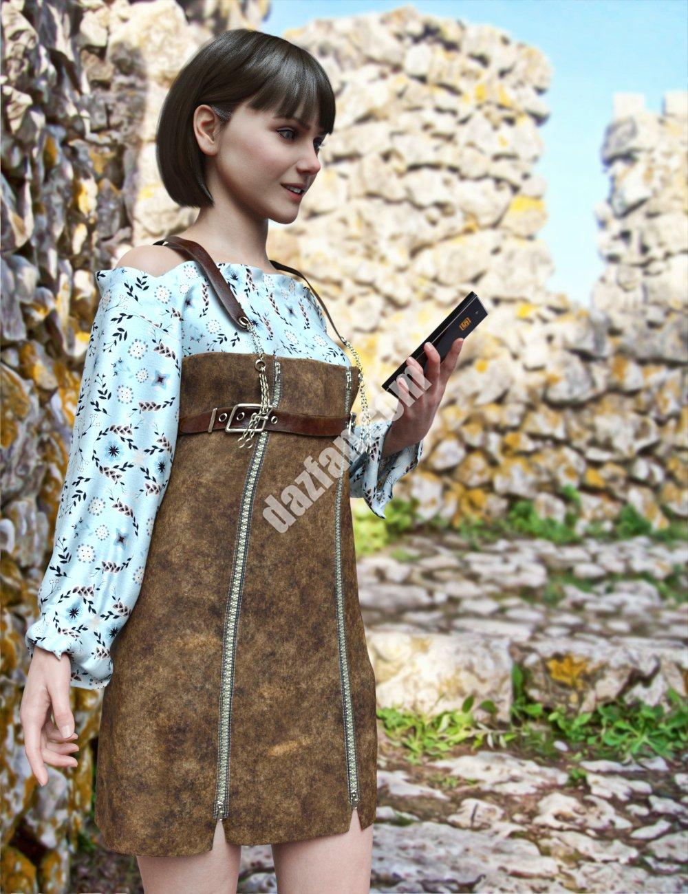 [daz服装] dForce Genesis 8女性吊带裙-DAZ爱好者