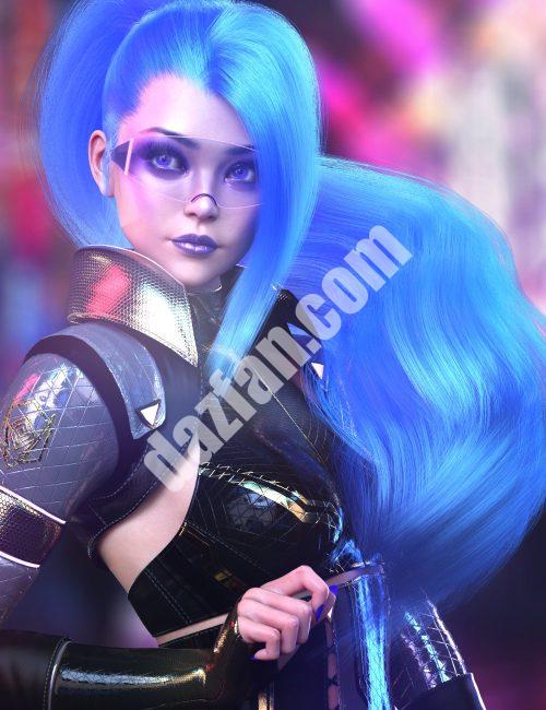 [daz发型] dForce Tenebris Genesis 8.1女性头发-DAZ爱好者