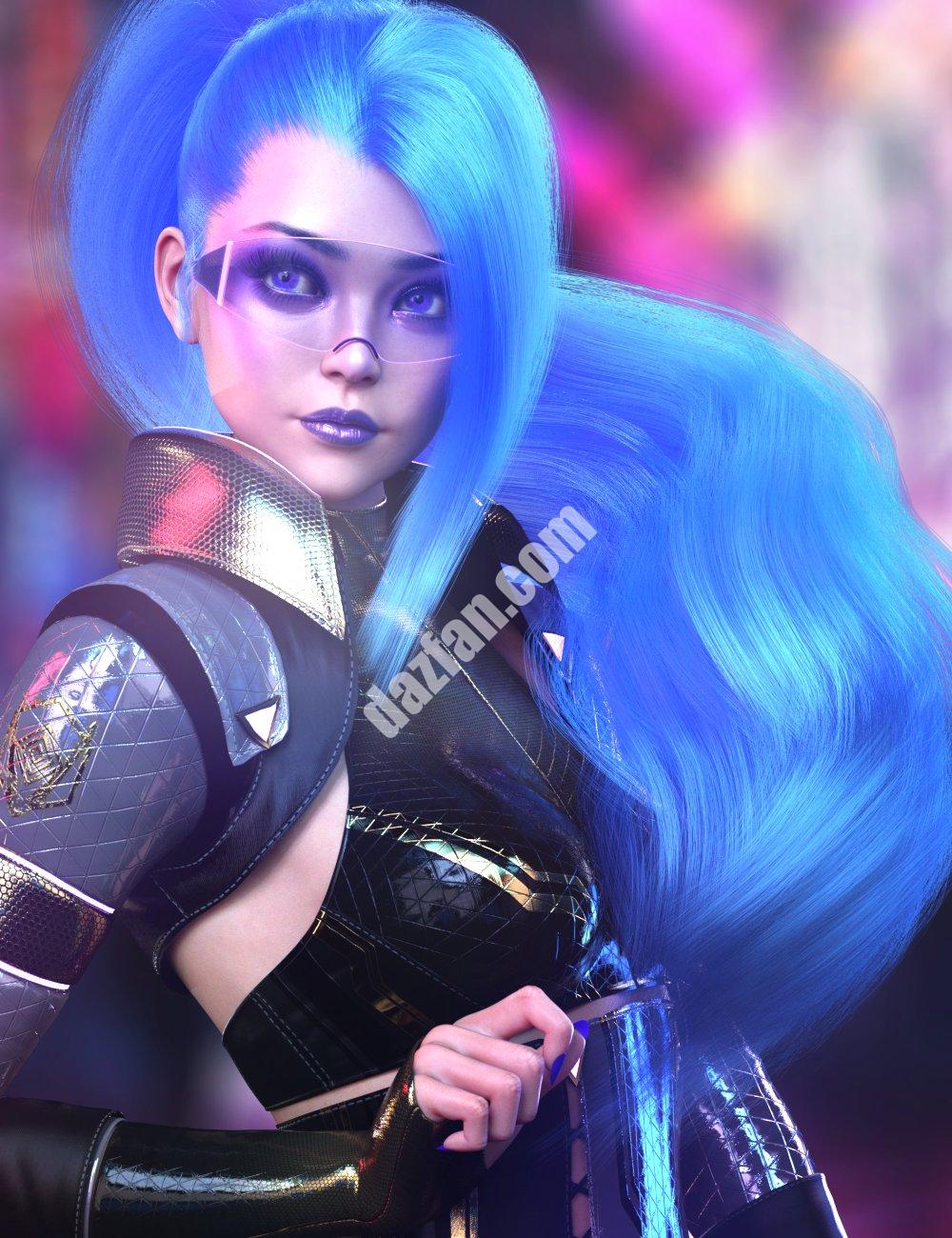 [daz发型] dForce Tenebris Genesis 8.1女性头发-DAZ爱好者