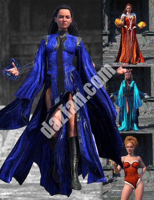 [daz合集] 创世纪9的dForce War女巫捆绑包-DAZ爱好者