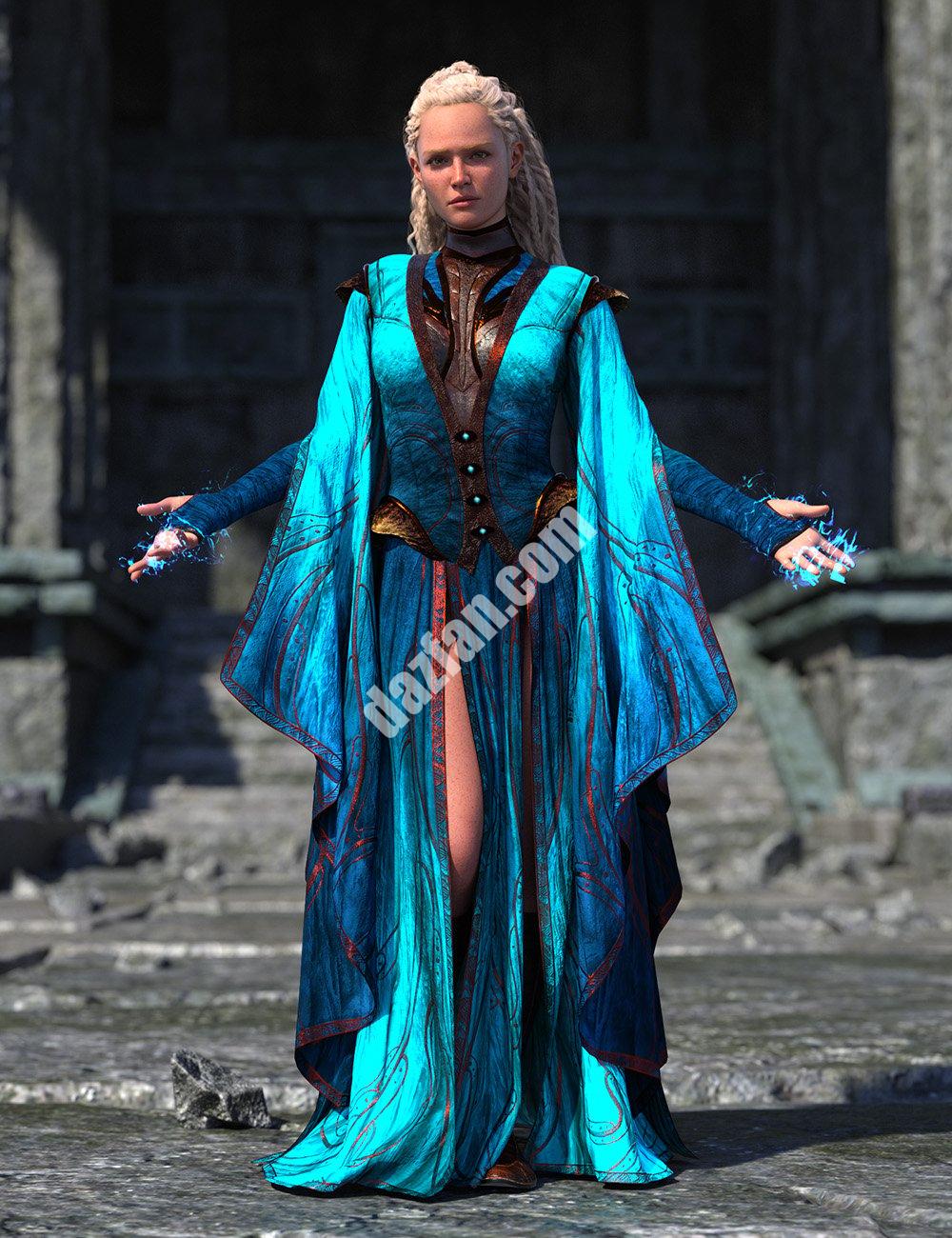 [daz服装] 创世纪9的dForce War女巫衣橱附加组件-DAZ爱好者