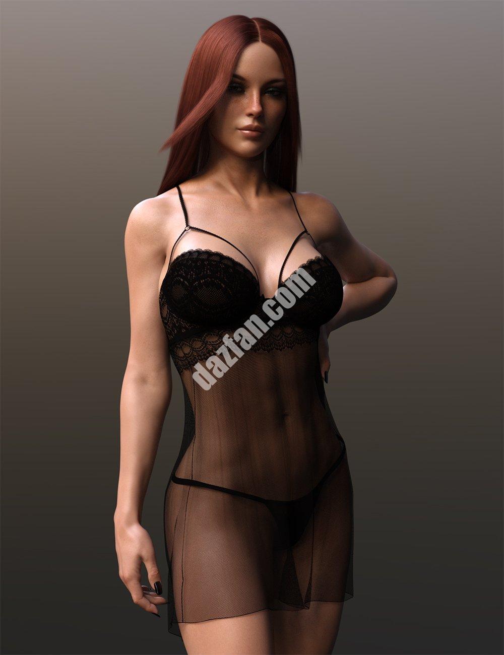 [daz服装] dForce X-Fashion Genesis 8和8.1女性内衣套装-DAZ爱好者