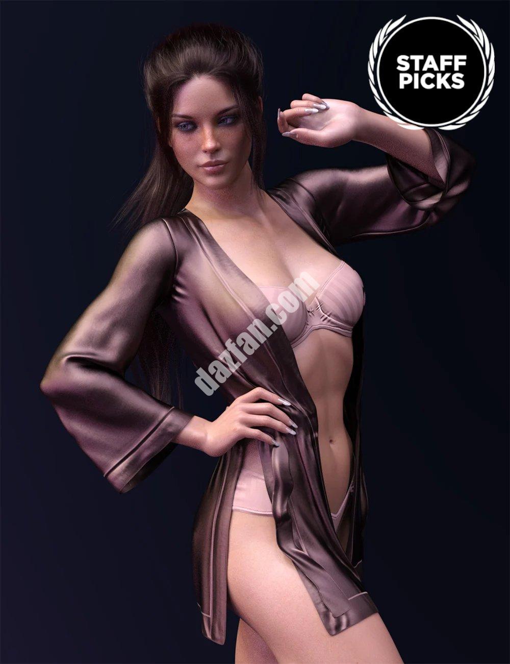 [daz服装] dForce X-Fashion创世8号女性和服套装-DAZ爱好者