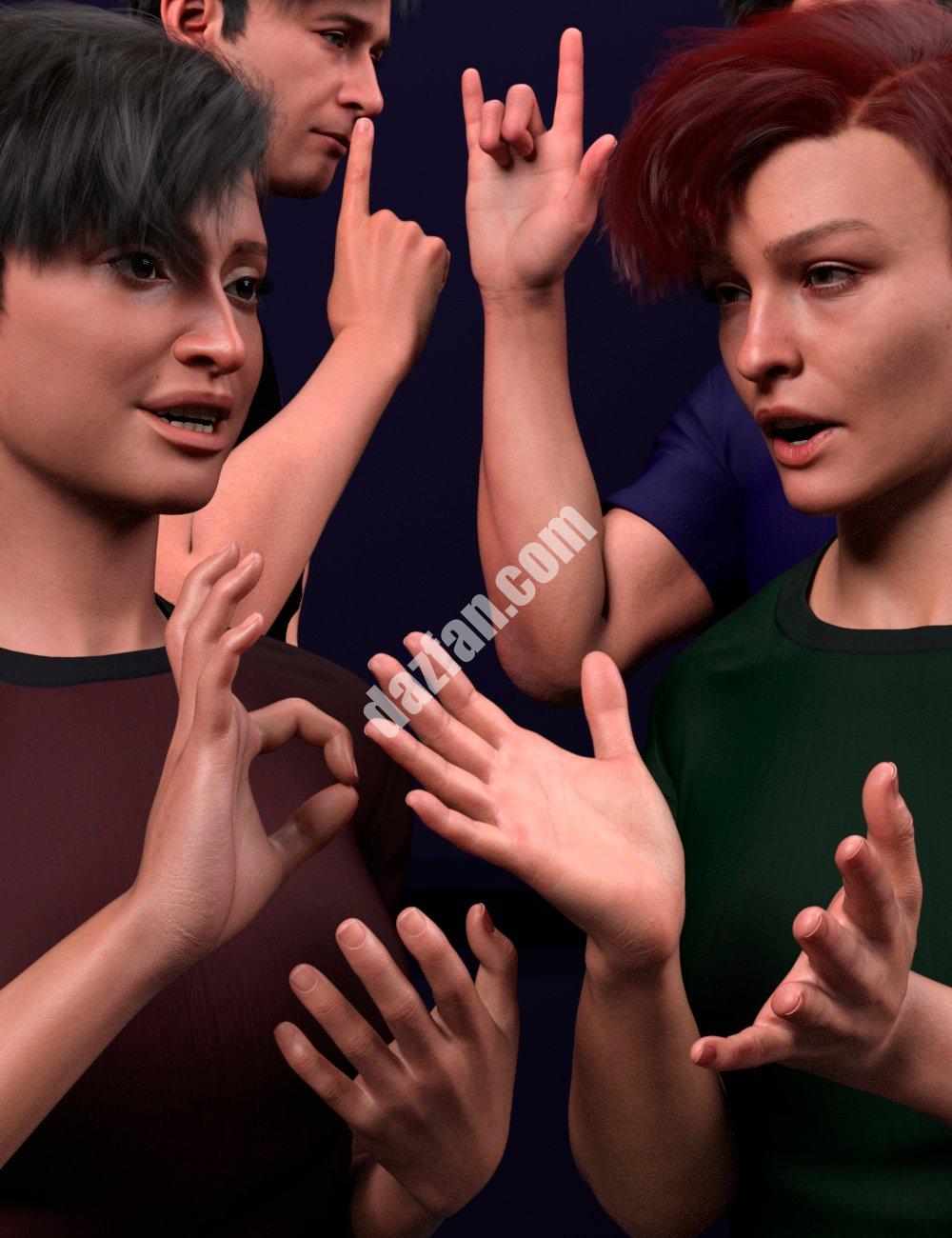 [daz姿势] 对话手势象征着创世纪9的隐喻-DAZ爱好者