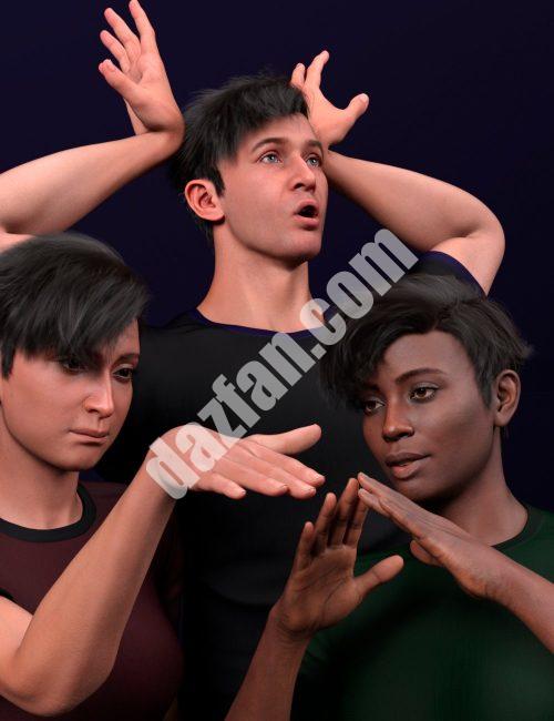 [daz姿势] 创世纪9的标志性对话手势-DAZ爱好者