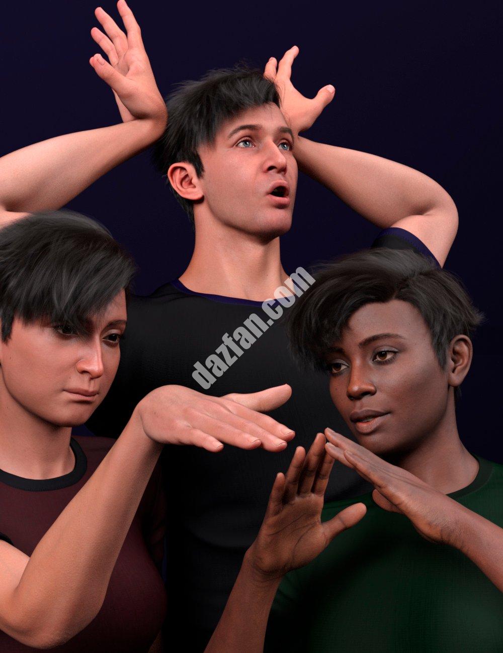 [daz姿势] 创世纪9的标志性对话手势-DAZ爱好者