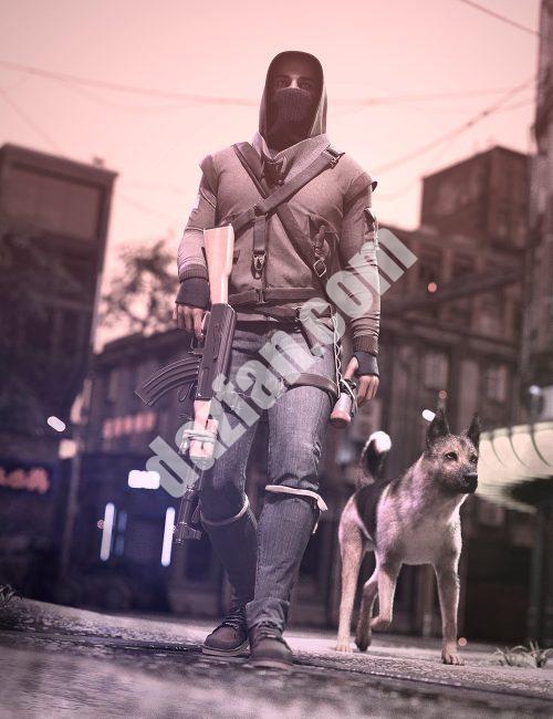 [daz服装] Genesis 8和8.1雄性的反乌托邦高清套装-DAZ爱好者