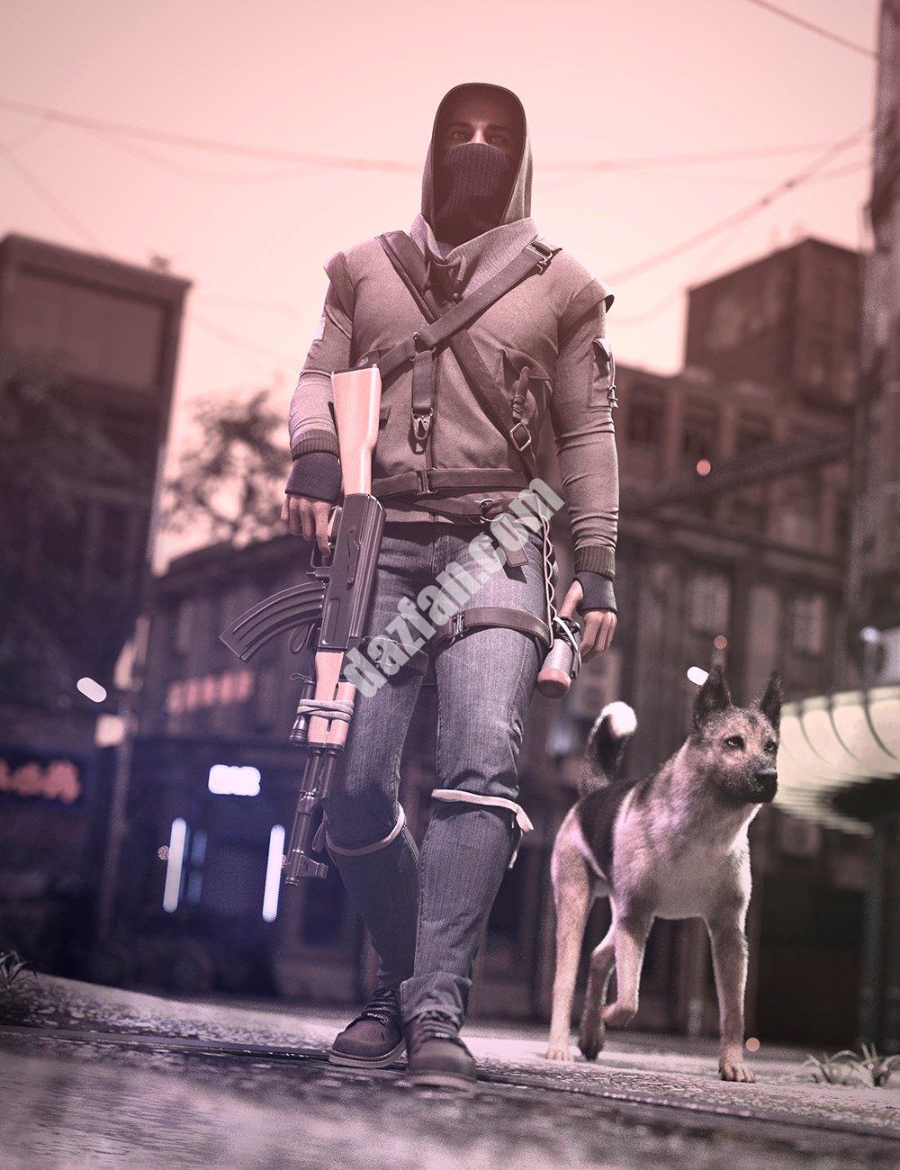 [daz服装] Genesis 8和8.1雄性的反乌托邦高清套装-DAZ爱好者