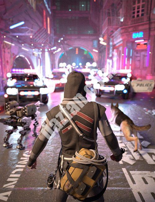 [daz服装] Genesis 8和8.1雄性的反乌托邦高清服装纹理-DAZ爱好者