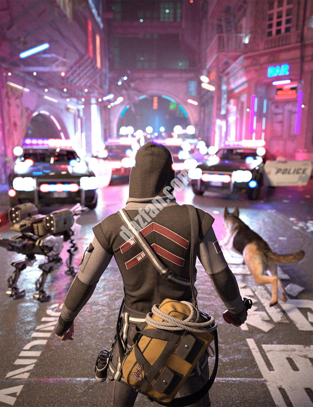 [daz服装] Genesis 8和8.1雄性的反乌托邦高清服装纹理-DAZ爱好者