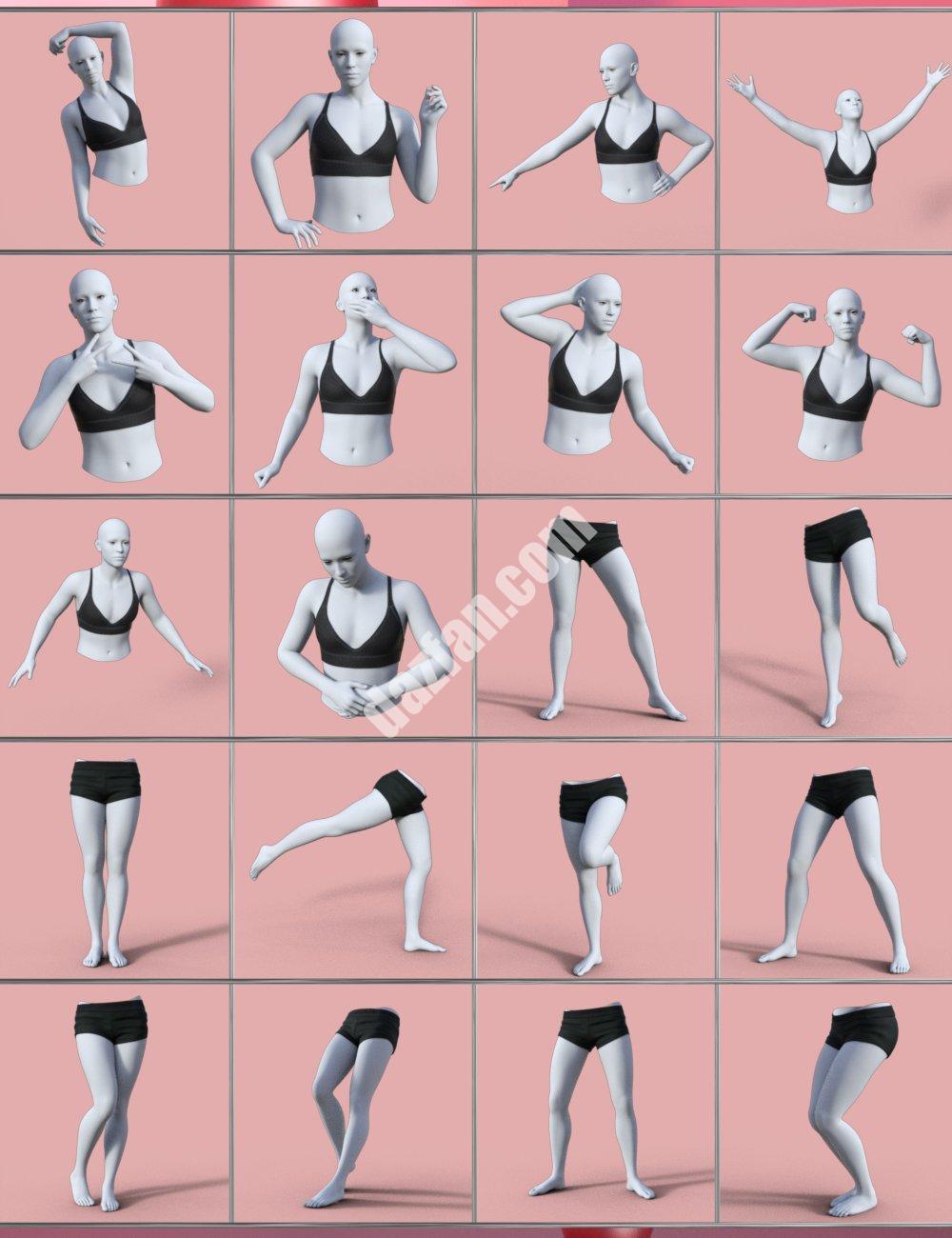 [daz插件] 更简单的姿势创造1为创世纪9-DAZ爱好者