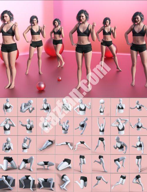 [daz合集] Genesis 9的简易姿势创建高级捆绑包-DAZ爱好者