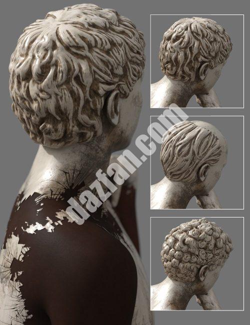 [daz道具] Genesis 9的动感男性头发模型-DAZ爱好者