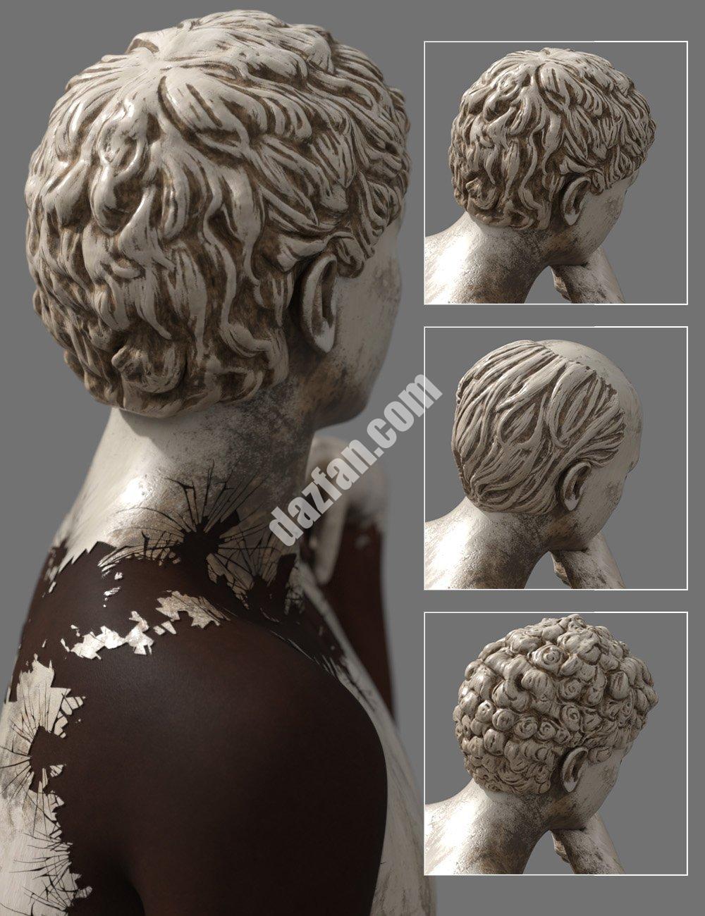 [daz道具] Genesis 9的动感男性头发模型-DAZ爱好者