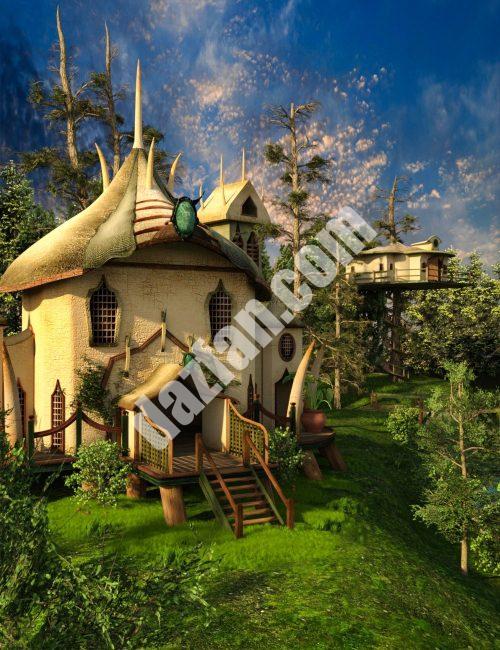 [daz场景] 精灵村与世界建设者-DAZ爱好者