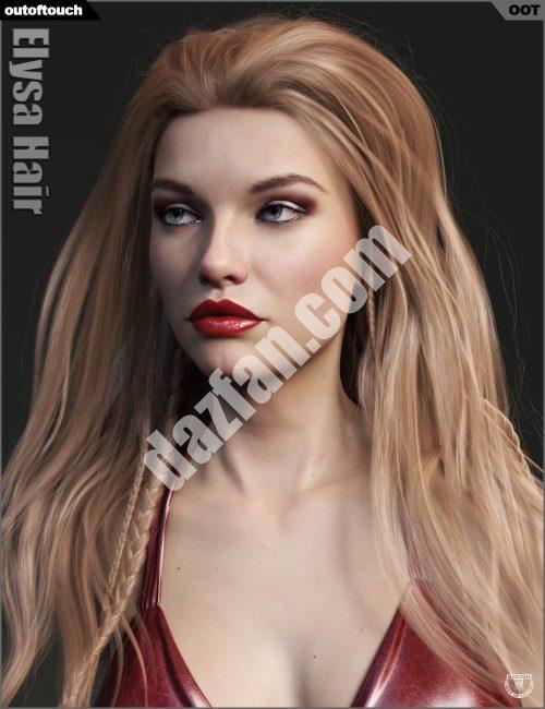 [daz发型] Elysa头发为创世纪3和8女性（s）-DAZ爱好者