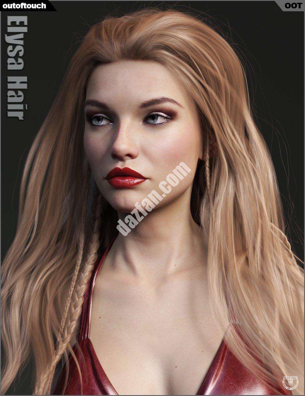 [daz发型] Elysa头发为创世纪3和8女性（s）-DAZ爱好者